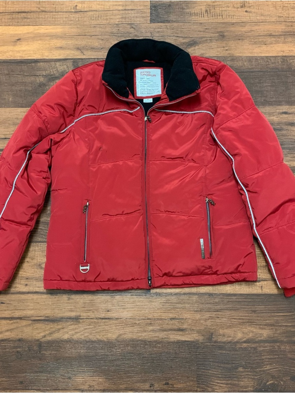 ZeroXposur Women’s Size M Red Winter Puffer Jacket, Water Repellent Outerwear